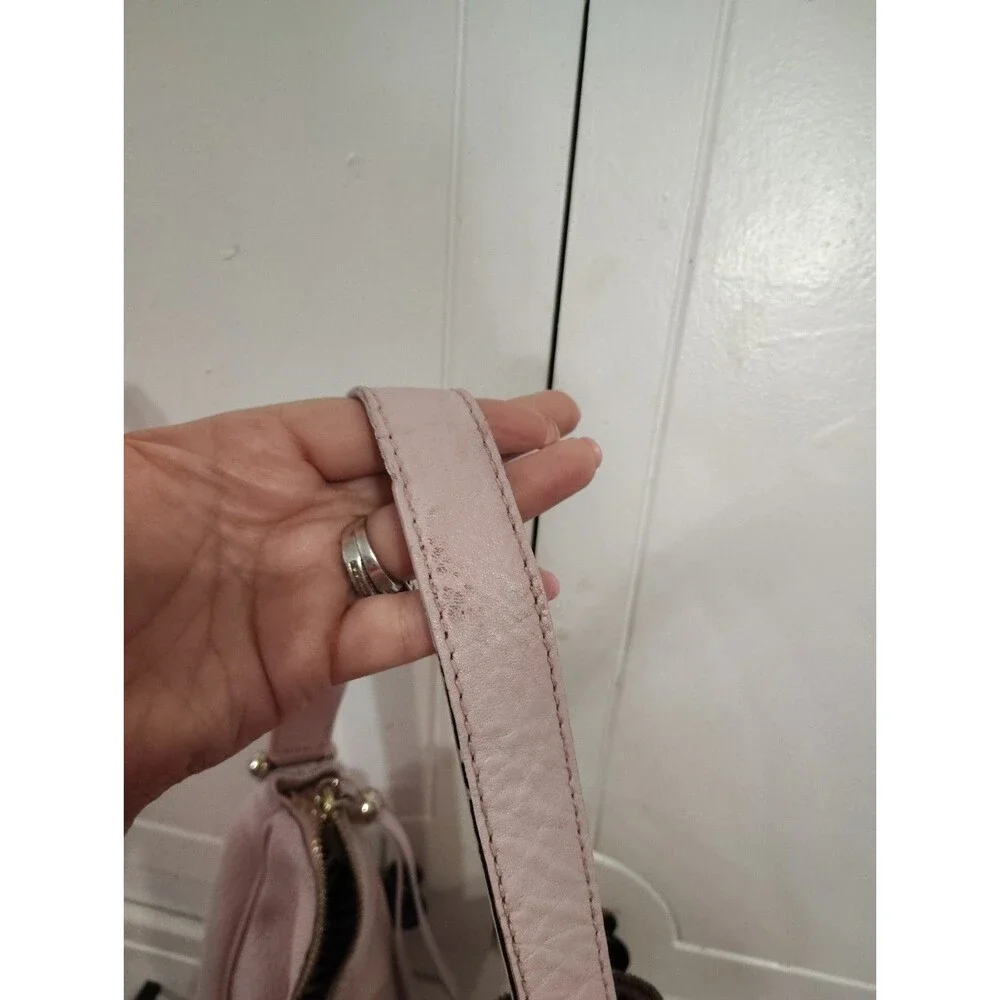 Kate Spade Light Pink Pebbled Leather Hobo Bag Shoulder FLAWS